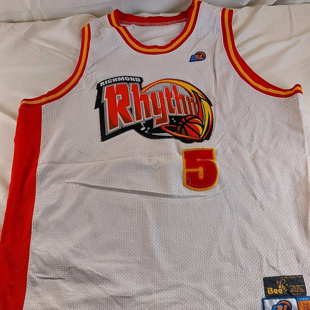Vintage IBL Richmond Rhythms Embroidered #5 Basketball Jersey - Size: XXL